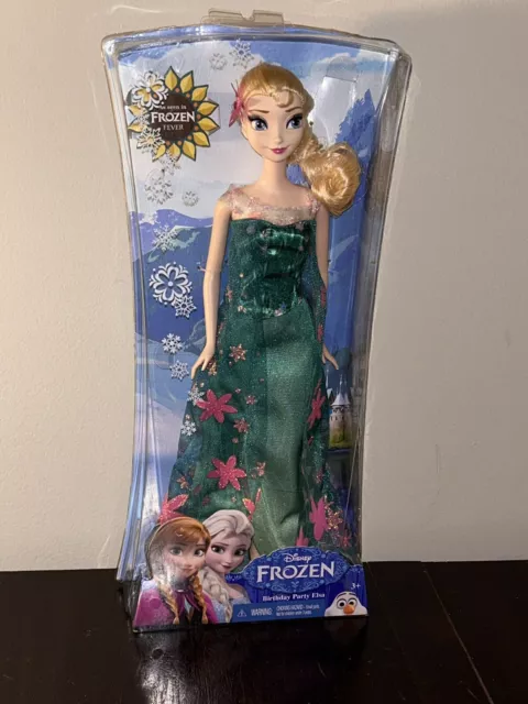 NEW Frozen Fever Birthday Party ELSA Doll 12" Mattel Disney NIB (Discontinued)