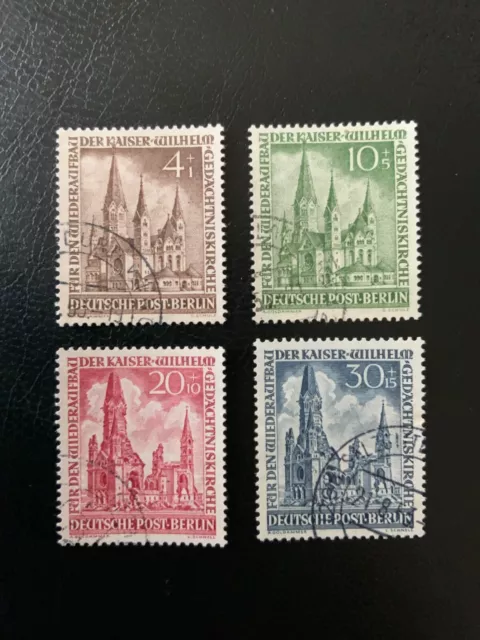 BERLIN  1953 Gedächtniskirche  MiNr. 106 -  109 gestempelt geprüft Schlegel bpp