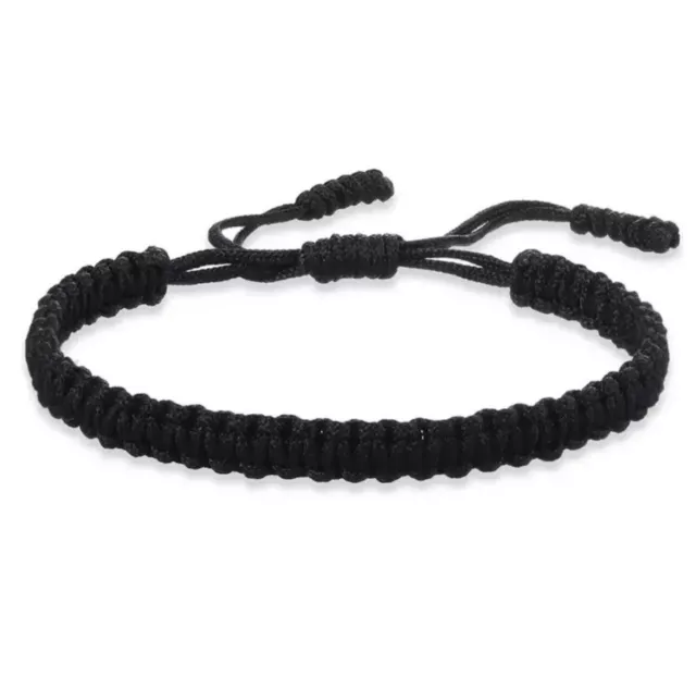 Adjustable Handmade Braided Black Cord Hemp Bracelet Wristband Surfer BOHO 1pc