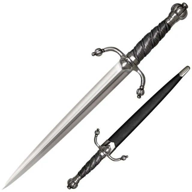 Cold Steel Colichemarde Dagger Renaissance Knife 1055 Carbon Steel Blade
