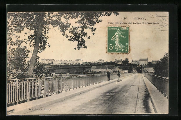 CPA Imphy, Vue du Pont de Loire Turlurette 1908