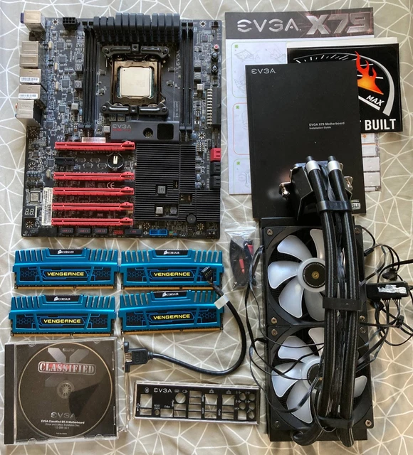 EVGA X79 FTW Motherboard, DDR3 RAM, Intel i7 Extreme, Thermalright
