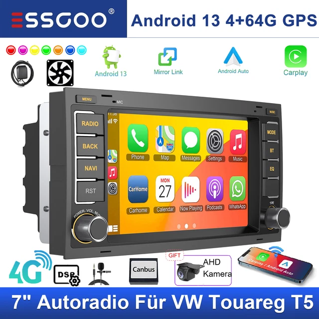 8 Core Android 14 Autoradio GPS Navigatore auto Stereo per VW Touareg T5 Multivan Bluetooth Wifi SWC DAB+ Android Auto Carplay DVR IPS schermo tattile 4GB RAM +64GB ROM 8 Core Android 14 Autoradio GPS Navigatore auto Stereo per VW Touareg T5 Multivan Bluetooth Wifi SWC DAB+ Android Auto Carplay DVR IPS schermo tattile 4GB RAM +64GB ROM