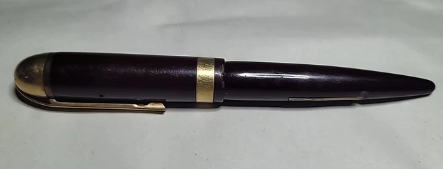 Vintage Eversharp Skyline Fountain Pen 14k Nib Maroon Red A83