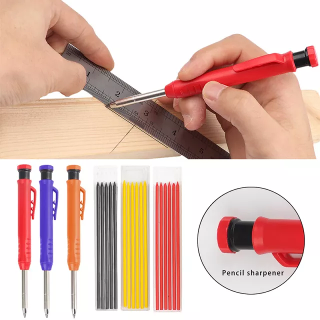 Charpentier Crayon Set Portemine Câbles Encastré Aiguiseur Recharge Massif ✿