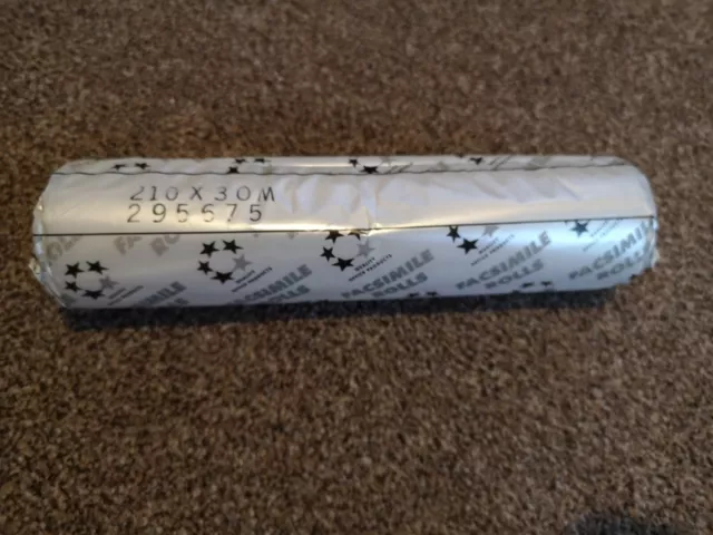 FAX PAPER ROLL. Facsimile roll - 210 x 30M Unopened. 