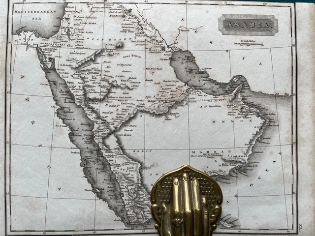 1817 Map "Arabia" Arab Countries By Constable Shows "Ommon; Kerjf; Saade" Etc