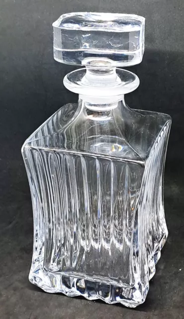 Vintage Crystal Decanter with Crystal Stopper Hand