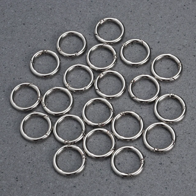 20 anillos de salto pulidos anillos de resorte chapados para pulsera de gargantilla hacer 4,0 x 28