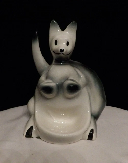 Fire Ent. Inc. Vintage Ceramic Boxing Kangaroo Dresser caddy  1956  FREE SHIP