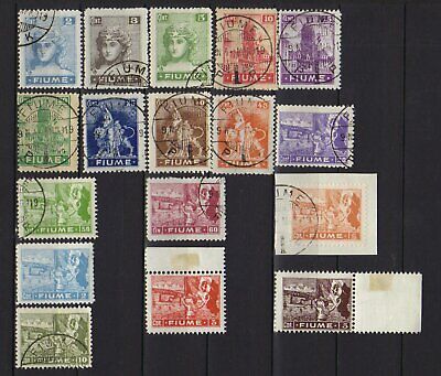 ITALY 1919 FIUME Daily stamps Mint/Used  (Sa.32/48)