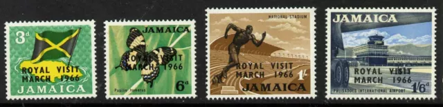 Jamaica 248-51 MNH Flag, Map, Butterfly, Airport, Royal Visit o/p