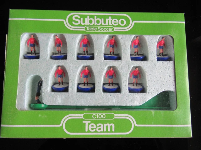 Boîte Vintage Subbuteo équipe Juventus Turin, Jeu De Foot De Table Complet Neuf