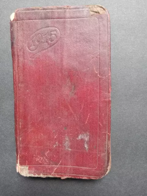 1915 Petersburg VA Pastor Preacher Handwritten Diary Eye Removed Baptism Burial
