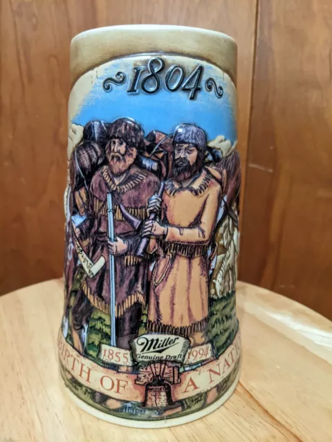 Miller Genuine Draft Birth of a Nation Stein: LEWIS and CLARK Expedition 1804