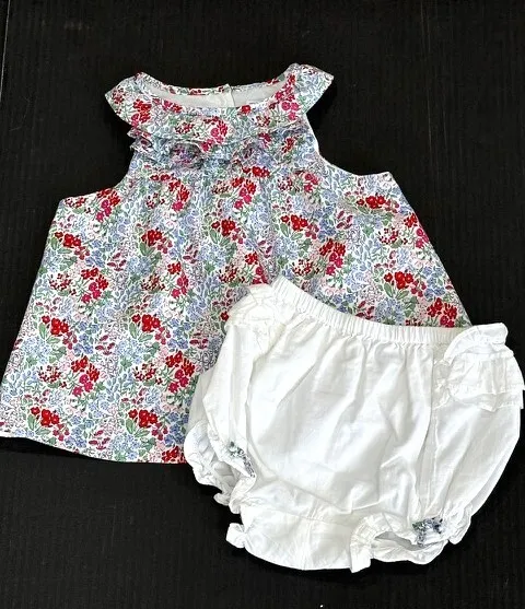 Janie and Jack baby girl top with bloomers Size 18-24 months
