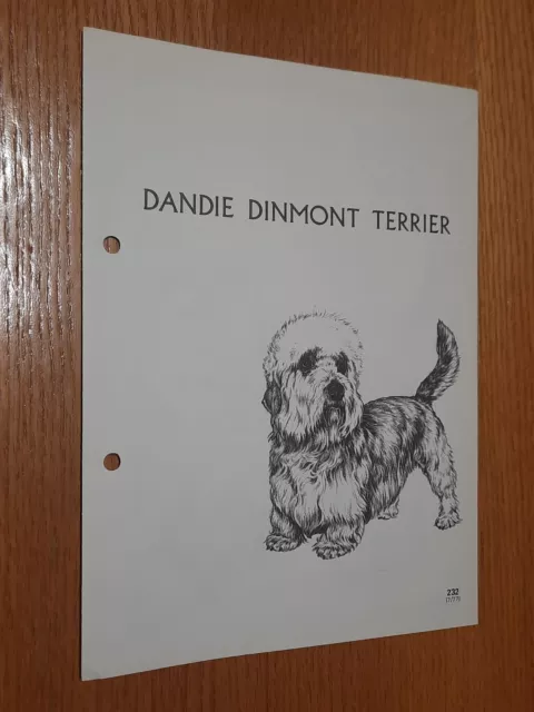 Dandie Dinmont Breed Supplement RAS Kennel Control Sporting Terriers Group 2