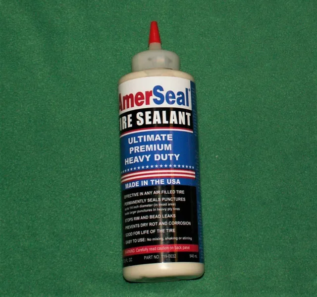 💥 AMERSEAL 32 oz TIRE AND TUBE SEALANT MOTORCYCLE LAWN MOWER SERVICE MADE USA