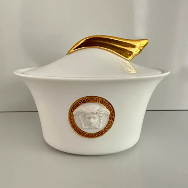 Rosenthal VERSACE Medaillon Meandre d'Or ZUCKERDOSE Sugar Bowl