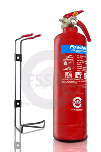 Bsi KITEMARKED 1KG DRY POWDER ABC FIRE EXTINGUISHER HOME OFFICE CAR KITCHEN