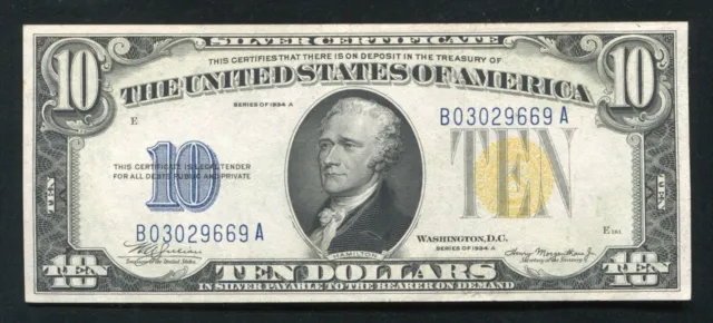 Fr 2309 1934-A $10 Ten Dollars “North Africa” Silver Certificate Gem Unc