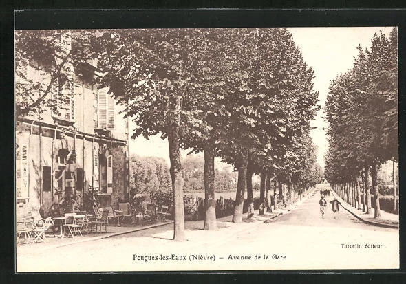 CPA Pouges-les-Eaux, Avenue de la Gare