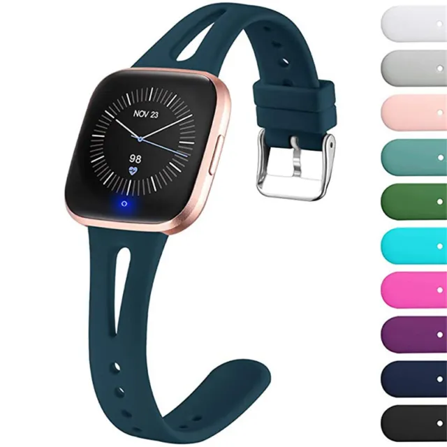 For Fitbit Versa 2/Versa lite/Versa Slim Silicone Sport Watch Band Soft Strap
