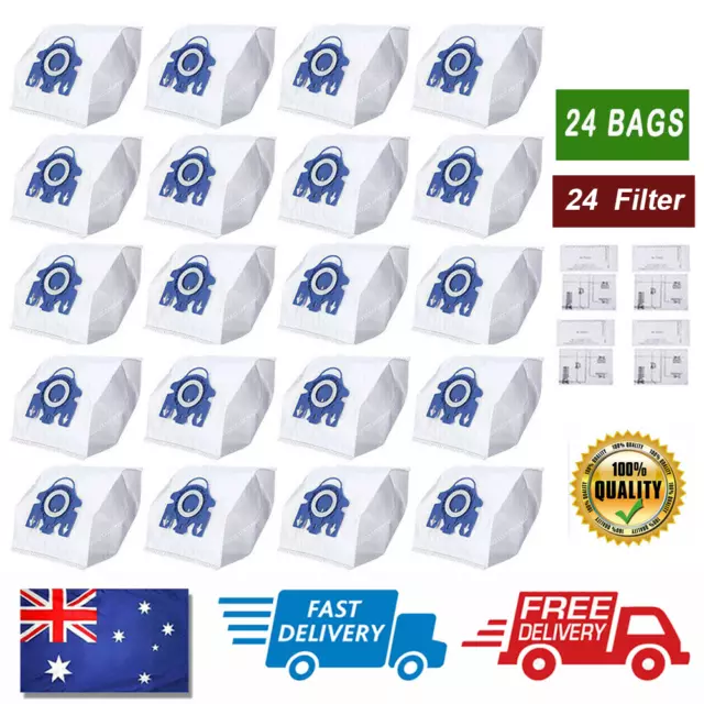 12x Vacuum Cleaner Bags For Miele 3D GN COMPLETE C2 C3 S2 S5 S8 S5211