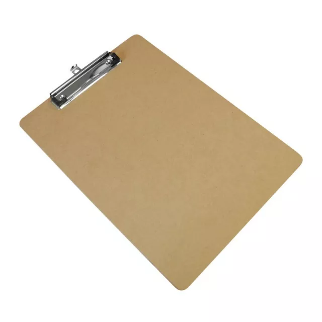 Klemmbrett DIN A4 a. recyceltem Holz MDF Scheibunterlage Clip Board Schreibbrett