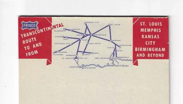 Vintage Frisco Transcontinental Frisco to Memphis Notepad Pages 20 Count L219