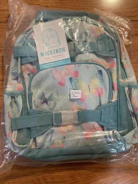 NWT Pottery Barn Kids Small Mackenzie Backpack in Aqua Gigi Butterfly