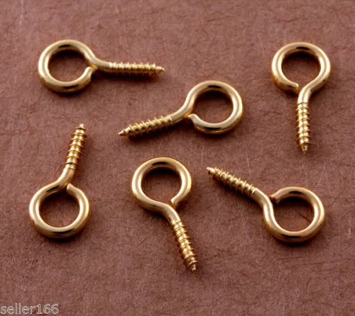 Zenith SCREW EYES 21mm 8 Pieces, Self Tapping Thread - GOLD