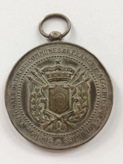Médaille Société De Tir Communes De France D'Algérie Colonies - Bronze Doré, XXème
