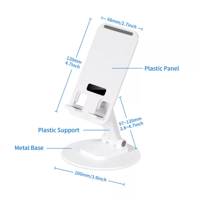 ✅Mobile phone stand holder smartphone foldable desktop portable universal 2