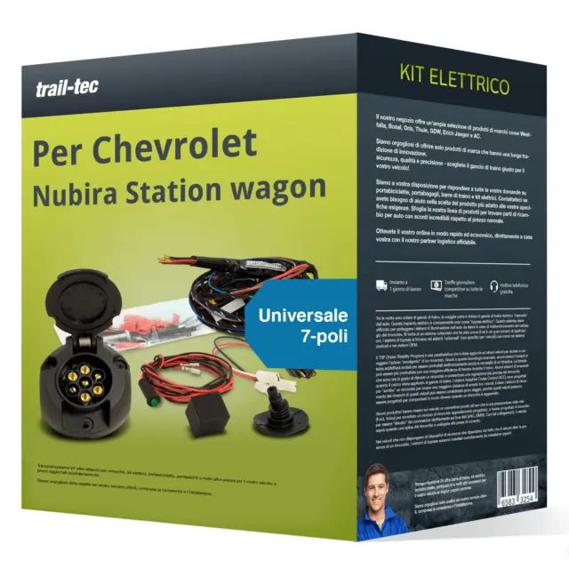 7 poli universale kit elettrico per CHEVROLET Nubira Station wagon trail-tec Top