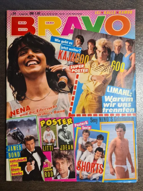 BRAVO 34/1983 Heft Komplett - Nena, KajaGooGoo, Police, Sylvester Stallone -Top!