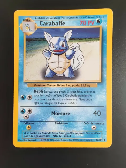 Carte Pokémon Carabaffe 42/102 Unlimited Set de Base Wizards