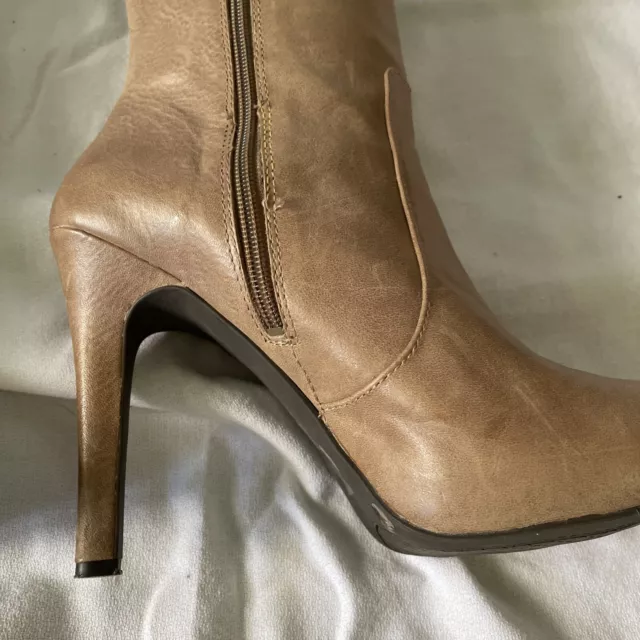 Jessica Simpson Leather Avern Tan Tall Boots Size 10M High Heels 2