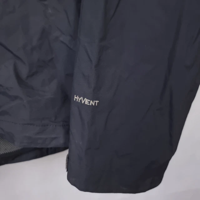 THE NORTH FACE Hyvent Waterproof Jacket Mens XL Grey Hooded Shell Rain Coat 4
