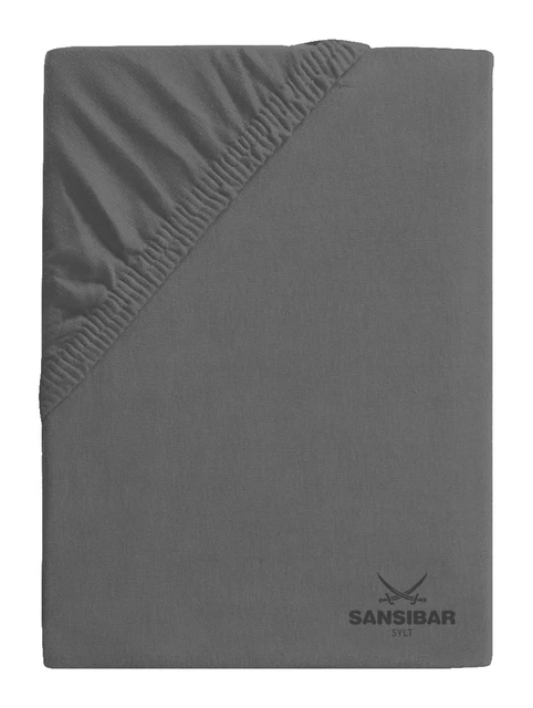 Spannbettlaken JERSEY SANSIBAR (BL 140x200 cm) BL 140x200 cm grau Spannbetttuch