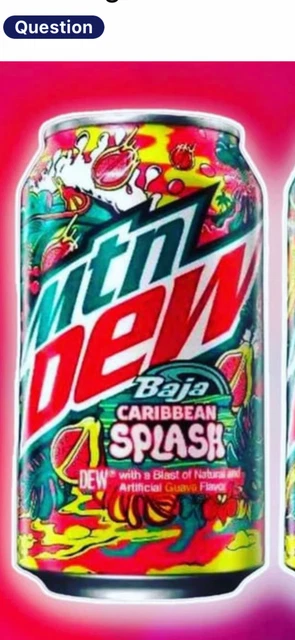 🔥PREORDER🌊 1x 12oz 12pk Baja CARIBBEAN SPLASH Mountain Dew Bottles Baja Blast