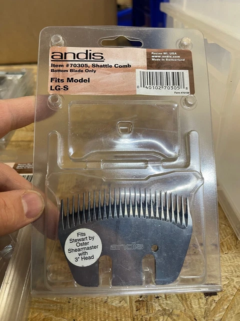 NOS Andis 70305 Shattle Comb Bottom Blade Only NEW fits LG-S. Oster Shearmaster