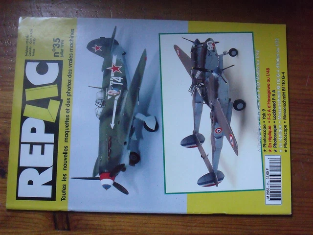 $$ Revue Replic N°35 Yakovlev Yak 9  Lockheed F-5 A  Messerschmitt Bf 110 G-4