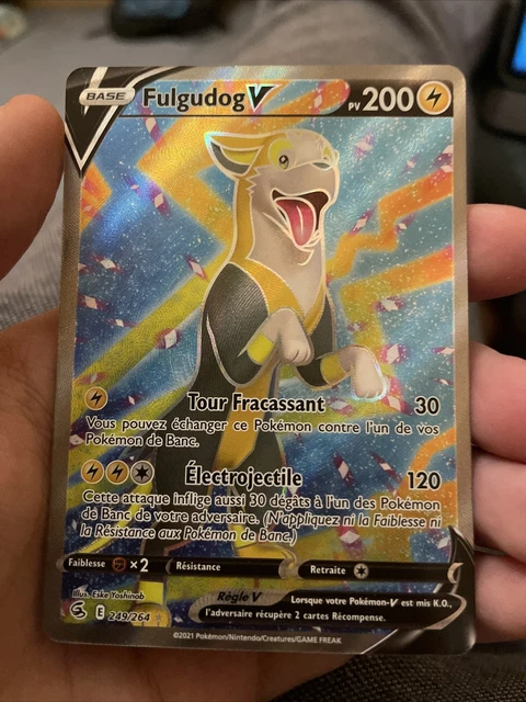 Carte Pokémon Fulgudog V FA 249/264 FR Neuve
