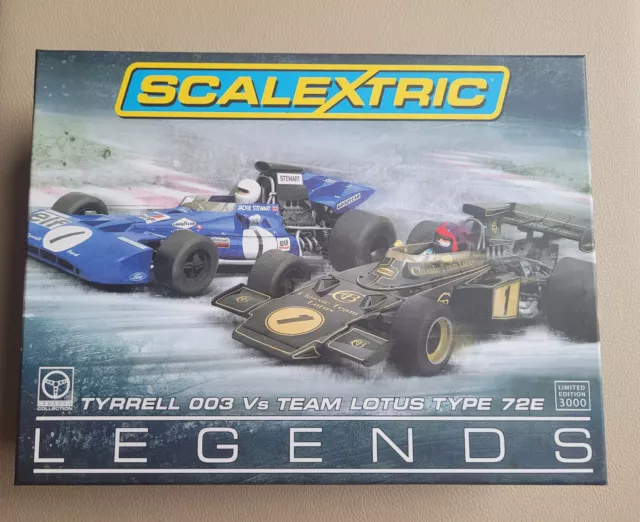 Scalextric C3479A GP Legends Tyrrell 003 VS Team Lotus Type 72e