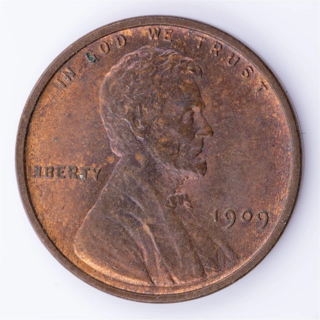 1909 VDB Lincoln Wheat Penny Cent BU Red Brown