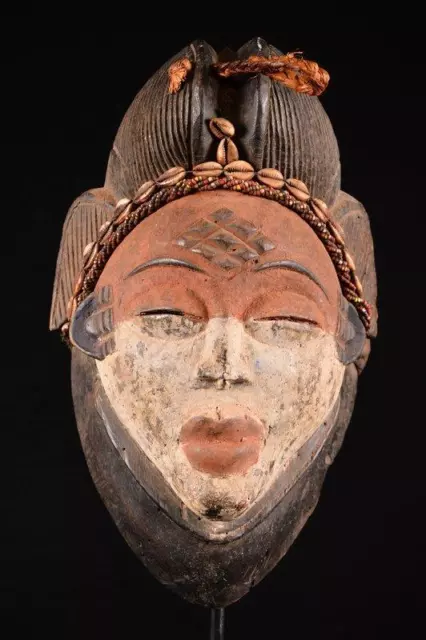 18304 African Old Punu Helmet Mask/Helmet Mask Gabon