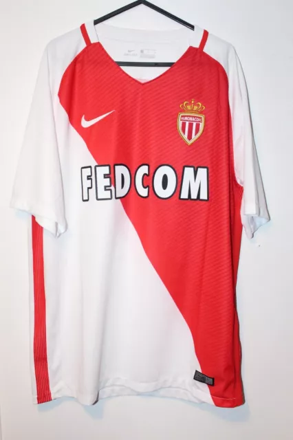AS Monaco 2016 Home shirt with Mbappe 29 nameset, Large.