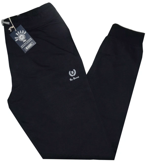 PANTALONE UOMO FELPA invernale taglie S M L XL XXL 3XL CON MOLLA polsino BLU