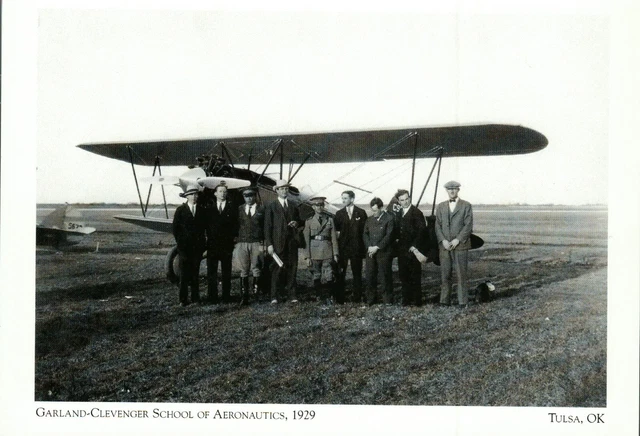 *OK Postcard-"Garland-Clevenger School of Aeronautics, 1929" *Tulsa, OK  {G127}
